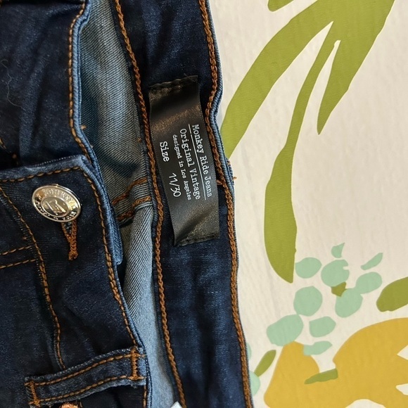 Monkey ride jeans 11/30 dark wash stretchy pants - Picture 5 of 6